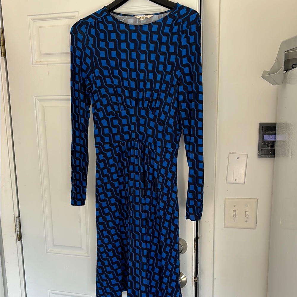 Boden Geometric Blue Dress